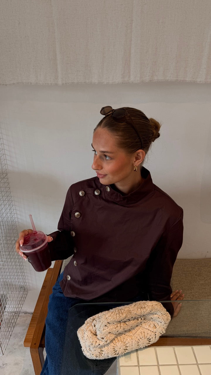 ALMA SKJORTE - BRUN
