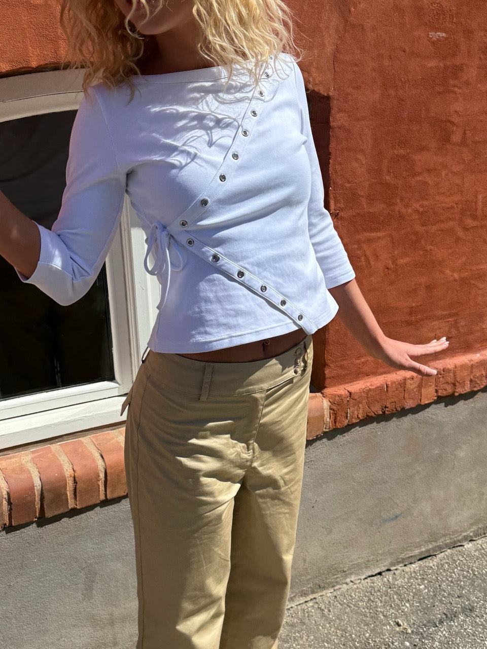 KAJSA WRAP BLUSE - HVID