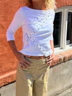 KAJSA WRAP BLUSE - HVID