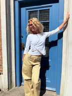 ESTHER BUKSER MED KNAPPER - BEIGE