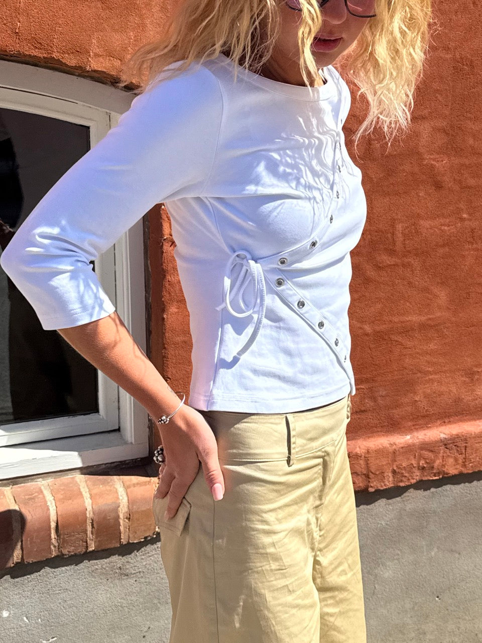 KAJSA WRAP BLUSE - HVID