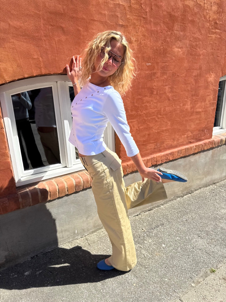 KAJSA WRAP BLUSE - HVID