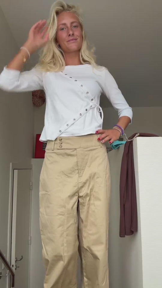 KAJSA WRAP BLUSE - HVID